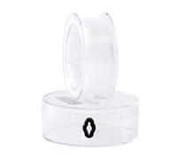 KONMAY Fil de pêche transparent avec étui, 40 m x 0,9 mm, monofilament en nylon, corde invisible pour accrocher des ornements, décorations, artisanat, arche de ballons, perles et fabrication de bijoux