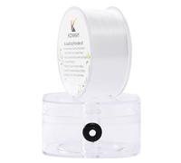 KONMAY Fil de pêche transparent en nylon monofilament invisible pour accrocher des ornements, décorations, artisanat, arche de ballons, perles et fabrication de bijoux - 400 m x 0,2 mm