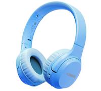 KONNAO Casque sans Fil 60H Pliable avec Micro, Limiteur de Volume 85 dB/94 DB, Casque Supra-auriculaire sans Fil, pour Enfants, Adultes, école, Voyage, Classe en Ligne, Bleu