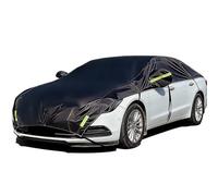 Konnfeir Demi Housse de Voiture Hiver été Voiture Extérieure Demi Couverture Imperméable Auto pour étanche à la poussière Universel Matériau Polyester 210D avec Coton (Berline)