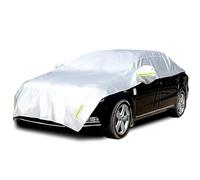 Konnfeir Demi Housse de Voiture Hiver été Voiture Extérieure Demi Couverture Imperméable Auto pour étanche à la poussière Universel Matériau Polyester 210D avec Coton (Berline)