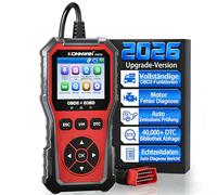 KONNWEI OBD2 Valise Diagnostic Auto OBD II/EOBD Scanner Universel, Lecteur Code Défaut Voiture avec Test Batterie & Bibliothèque DTC, Complet pour Audi Mercedes, Compatible Tous Véhicules OBD2