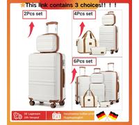 KONO 2/4/6 pièces trousse de beauté boîte trousse à cosmétiques bagage à main trousse de toilette sac de voyage ensemble de bagages noir