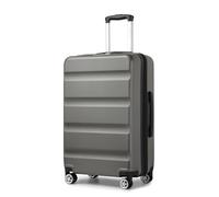 Kono 24" Moyenne Valise en Soute | Expansion Légère Bagages à Coque Rigide avec Serrures TSA et 4 Roues Spinner Doubles | Idéal pour Les Voyages et Les Affaires (Gris, 65x43.5x25 cm)