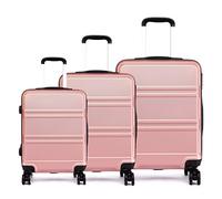 Kono 3pcs Set de Bagages 4 Roues Spinner Trolley Valise Bagage ABS léger 20 "24" 28 "(Ensemble 3 pièces Nu)