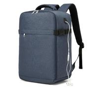 Kono Bagage Cabine 40x25x17 cm, Sac à Dos Cabine Avion avec Port USB, Imperméable, Compatible Ryanair EasyJet, Bagage à Main Sous-Siège avec Sangle Trolley, pour Voyage Travail - Bleu Marine