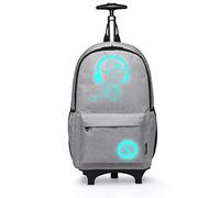 Kono Cartable à roulettes Enfant 24 L, Sac à Dos Trolley LED Lumineux, Bagage Cabine École Primaire Fille Garçon Voyage
