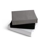 Kono Drap-Housse Noir 140x200cm en Microfibre brossée avec Poche de 30 cm de Profondeur Doux et Respirant