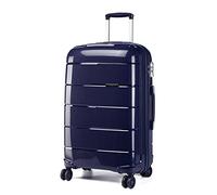 Kono Grand Valise Rigide en Polypropylène Bagage de 28 Pouces Léger 4 roulettes avec Serrure TSA (Bleu Marine, L (74cm - 105L))