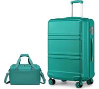 KONO Grande valise à roulettes Set de 2 pièces turquoise 74cm Set de bagages