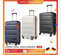 Kono Valise Cabine Bagage Cabine 45x36x20cm Easyjet Petite Valise a 4 Roulette Rigide et légère en ABS+PC Valise de Voyage, Gris