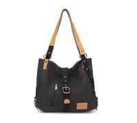 Kono Sac à bandoulière Dos, Multi Fonctionnel Polyvalent Sacs à Main en Toile pour Les Filles Femmes, Crossboby Sacs fourre-Tout, Sac à Dos Durable de Grande capacité Voyage pour Ordinateur (Noir)