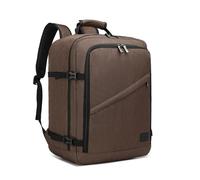 Kono Sac a Dos 55x35x20cm Bagage à Main 38L Sacs à Dos Voyage pour Ordinateur Portable Sac de Cabine pour Avion, Marron