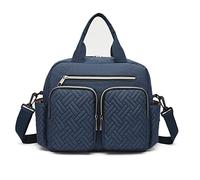 Kono Sac à Dos à Langer Bébé Grande Capacité, Imperméable, 18 Poches avec Poche Isotherme et Matelas à Langer, Sac de Maternité Voyage et Hôpital pour Maman et Papa - Marine