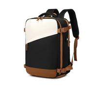 Kono Sac à Dos Cabine 45 x 30 x 18 Sac à Dos Quotidien Imperméable Sac à Dos de Voyage pour Ordinateur Portable 15,6 Pouces avec Port de Chargement USB et Compartiment à Chaussures (Noir)