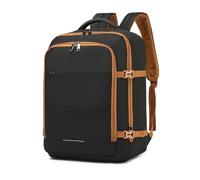 Kono Sac à dos de cabine 45 x 36 x 20 cm, bagage à main, grande capacité, sac à dos de voyage, noir/marron, Black/Brown, Cabin Bags Sac à dos de cabine sous le siège