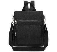 Kono Sac à dos antivol en nylon pour femme - Sac à dos de voyage décontracté - Sac à dos vintage, Noir, Taille unique, Élégant