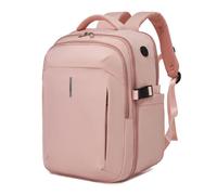 Kono Sac à Dos Multifonction 30x40x20cm Étanche avec port USB pour Ordinateur 15,6 pouces Idéal Trajet Voyage Court et Études, Rose