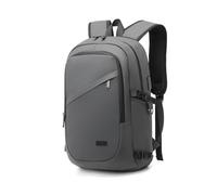 Kono Sac à Dos Ordinateur Portable 15,6 Pouces Imperméable Antivol avec Port USB, Sac à Dos PC Portable Voyage Affaires Collège pour Homme Femme - Neuf Gris