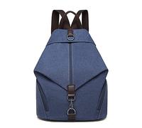 Kono Sac à Dos pour Femme Sac D'école Sac à Main Toile Vintage Sacs Portés épaule (Marine)