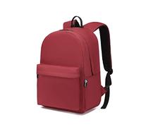 Kono Sac à Dos Scolaire Lycée Ado Étudiant Léger pour Garçon Fille, Sac d'École Travail Voyage, pour Collège et Université, Ordinateur Portable 15,6 Pouces - Rouge