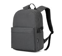 Kono Sac à Dos Scolaire Lycée Ado Étudiant Léger pour Garçon Fille, Sac d'École Travail Voyage, pour Collège et Université, Ordinateur Portable 15,6 Pouces - Gris Foncé