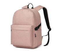Kono Sac à Dos Scolaire Lycée Ado Étudiant Léger pour Garçon Fille, Sac d'École Travail Voyage, pour Collège et Université, Ordinateur Portable 15,6 Pouces - Rose