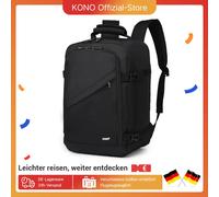 Kono sac de cabine 40x20x25 cm pour sac à dos de bagage à main Ryanair sous le siège, taille cabine 20L noir minimaliste noir