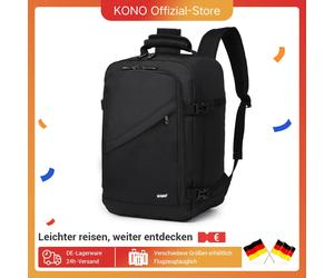 Kono sac de cabine 40x20x25 cm pour sac à dos de bagage à main Ryanair sous le siège, taille cabine 20L noir minimaliste Bleu