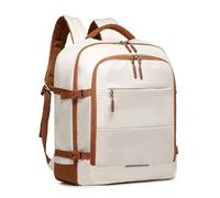 Kono Sac de Cabine 45x36x20 pour Easyjet Sac de Voyage sous Le siège 30L Bagage à Main Sac de W nd Sac à Dos pour Ordinateur Portable résistant à l'eau (Beige/Brun)
