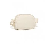 Kono Sac de Poitrine avec Sangle Ajustable et Extensible 19x4x12cm Sac Banane Fashion Ceinture Sac Bandoulière Beige