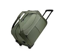 Kono Sac de Voyage à roulettes 55L Pliable Valise Souple Trolley à roulettes 56x30x33cm, Vert