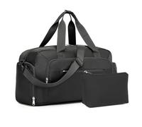 Kono Sac de Voyage Cabine 2 Pièces, Sac de Week-End avec Compartiment à Chaussures et Trousse de Toilette, Idéal pour Voyage et Court Séjour (Noir)