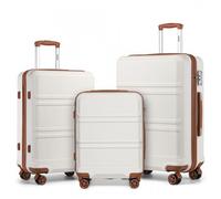 Kono Set de 3 Valises à la Mode en ABS, Valise (51+65+74cm) avec Mallette de Transport Rigide, avec 4 roulettes et Serrure