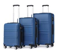 Kono Set de 3 Valises à la Mode en ABS, Valise 55+65+74cm avec Mallette de Transport Rigide, avec 4 roulettes et Serrure TSA,