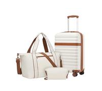 Kono Set de 3 Valises Cabine 55x40x20, Sac Voyage et Trousse Toilette