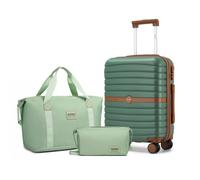 Kono Set de 3 Valises de Voyage 55cm Valise et 4 roulettes avec Serrure TSA + Pliable Sac de Voyage avec Trousse de