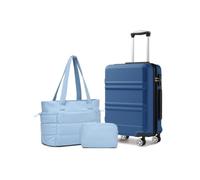 Kono Set de 3 Valises d'une 20" Petite Valise Cabine 55x40x20 Rigide | Set Valise avec Sac Voyage et Trousse Toilette, Serrure TSA, Roulettes Pivotantes à 360°, Poignée Télescopique
