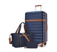 Kono Set de 3 Valises d'une Valise Grande Taille 75cm Extensible, Bleu