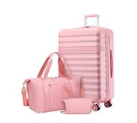 Kono Set de 3 Valises d'une Valise Grande Taille 75cm Extensible, Rose