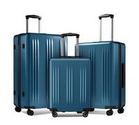 Kono Set de 3 Valises Valise de Voyage, 4 Roues TSA, Bagage à Main | Set de 3 Valises - Fabriquées en matériau ABS+PC léger et résistant, idéale pour les voyages familiaux ou longue distance.