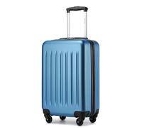 Kono Valise à main légère et rigide en ABS 4 roues pivotantes, bleu marine, 50,8 cm, Valise