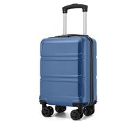 Kono Valise à roulettes en ABS + PC - Valise Rigide légère avec 4 roulettes jumelées et Serrure TSA, Valise à roulettes Stable pour Les Voyages en Avion, Les Affaires et Les Vacances en Famille, Bleu