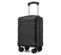 Kono Valise à roulettes en ABS + PC - Valise Rigide légère avec 4 roulettes jumelées et Serrure TSA, Valise à roulettes Stable pour Les Voyages en Avion, Les Affaires et Les Vacances en Famille, Noir
