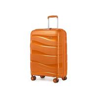 Kono Valise Bagage Cabine 55x40x20cm Rigide Polypropylène Valise de Voyage à 4 roulettes et Serrure TSA Plus de Contenance, Orange