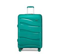 Kono Valise Bagage Cabine 56cm Rigide Polypropylène Valise de Voyage à 4 roulettes et Serrure TSA,Turquoise