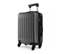 Kono Valise Bagage Cabine 75x48x30cm Valise de Voyage Rigide ABS + PC Bagages à Main 4 roulettes avec Serrure à Combinaison, Gris