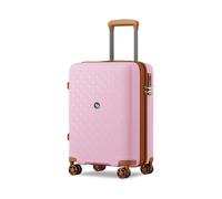 Kono Valise Cabine 53.5x37x24cm Valises de Voyage Bagage à Main en Polypropylène avec 4 roulettes Serrure à Combinaison TSA, Rose