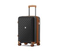 Kono Valise Cabine 53.5x37x24cm Valises de Voyage Bagage à Main en Polypropylène avec 4 roulettes Serrure à Combinaison TSA, Noir