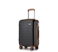Kono Valise Cabine 55cm 32L ABS+PC Léger et Résistant, Bagage Cabine Rigide à 4 roulettes Silencieuses 360° et Serrure TSA, Noir